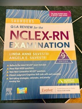 Saunders NCLEX-RN Examination Review Q&A Book - Blue/Yellow